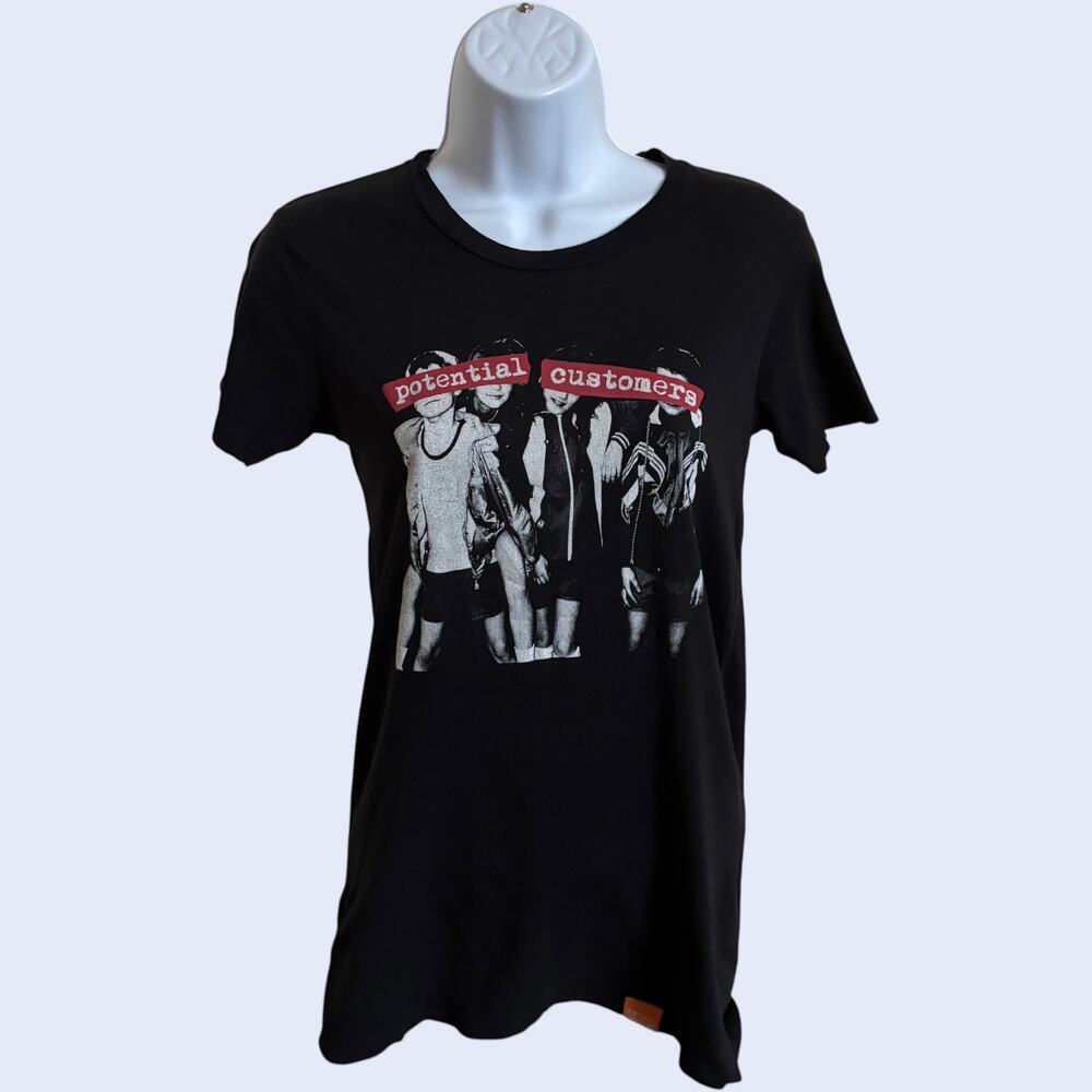 Unbranded XS Streetwear Graphic T-Shirt Black Slim Fit